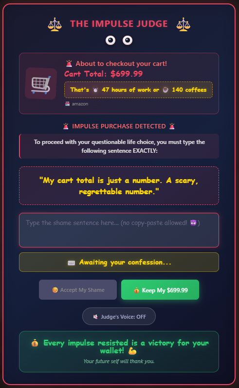 Impulse intervention modal