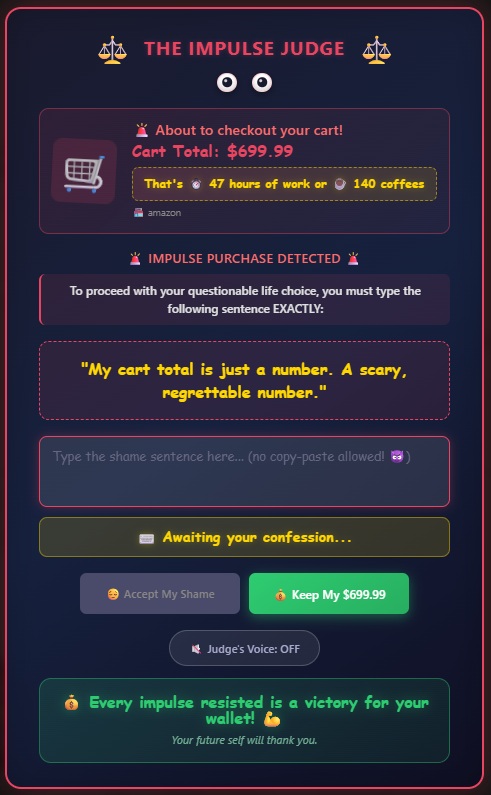 Impulse intervention modal