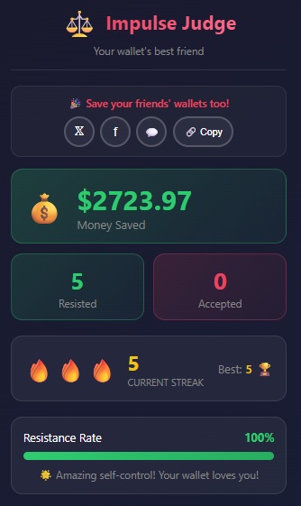 Stats dashboard popup